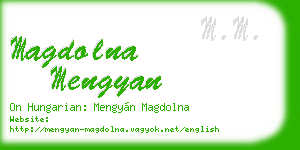 magdolna mengyan business card
